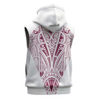 Queensland Maori Rugby Nga Hau e Wha Sleeveless Hoodie White Motif - Aussie Hoodie