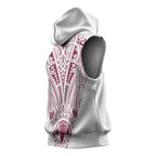 Queensland Maori Rugby Nga Hau e Wha Sleeveless Hoodie White Motif - Aussie Hoodie