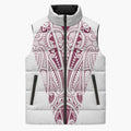 Queensland Maori Rugby Nga Hau e Wha Sleeveless Puffer Jacket White Motif - Aussie Hoodie