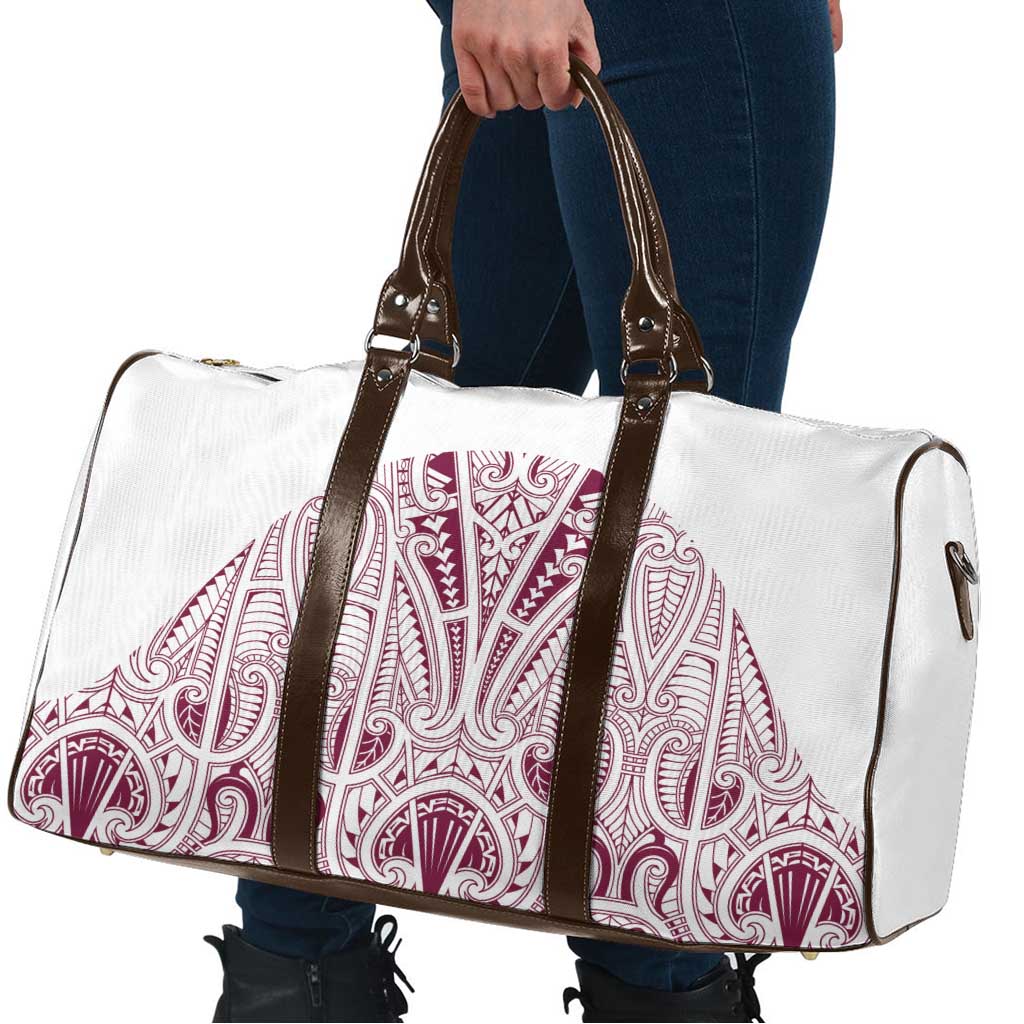 Queensland Maori Rugby Nga Hau e Wha Travel Bag White Motif - Aussie Hoodie