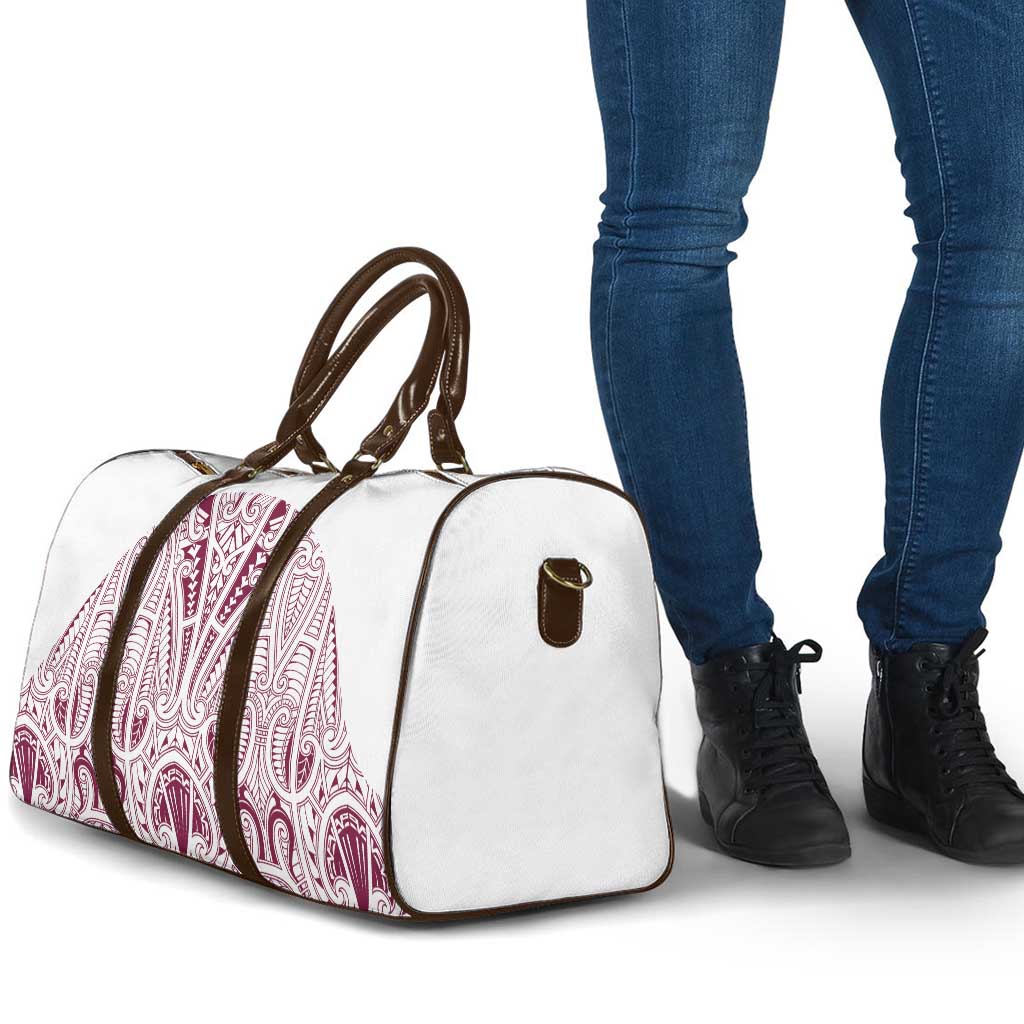 Queensland Maori Rugby Nga Hau e Wha Travel Bag White Motif - Aussie Hoodie