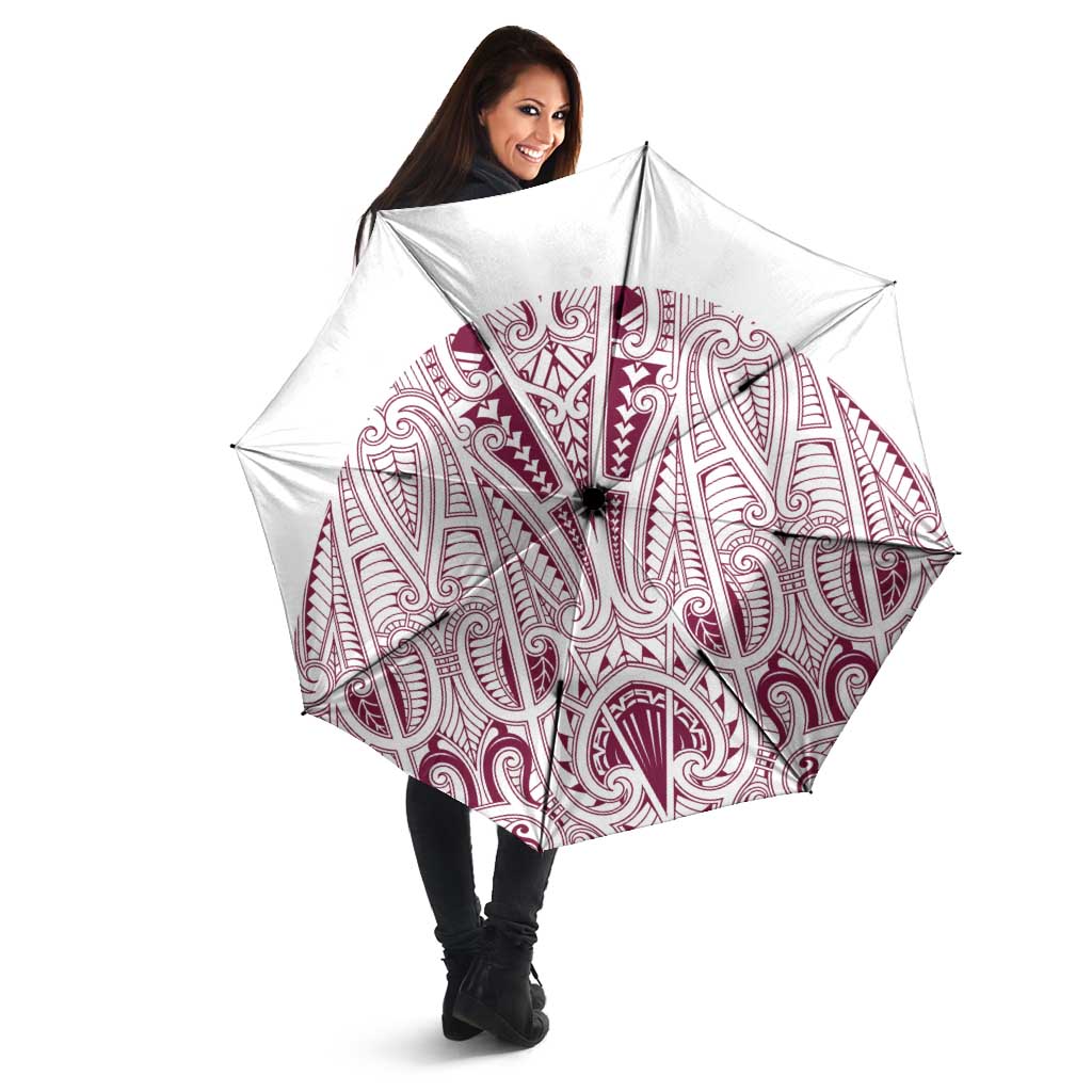 Queensland Maori Rugby Nga Hau e Wha Umbrella White Motif - Aussie Hoodie