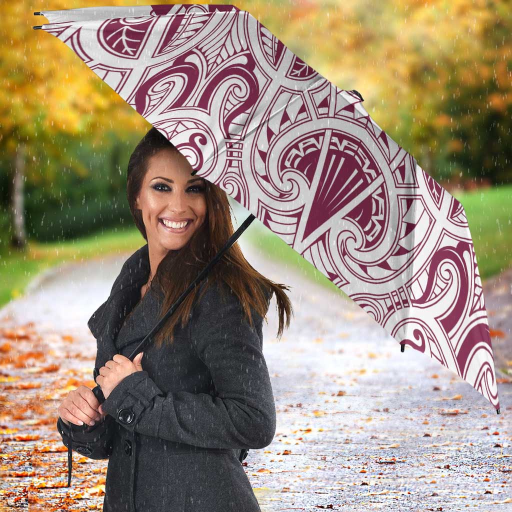 Queensland Maori Rugby Nga Hau e Wha Umbrella White Motif - Aussie Hoodie