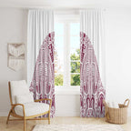Queensland Maori Rugby Nga Hau e Wha Window Curtain White Motif