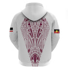 Queensland Maori Rugby Nga Hau e Wha Zip Hoodie White Motif
