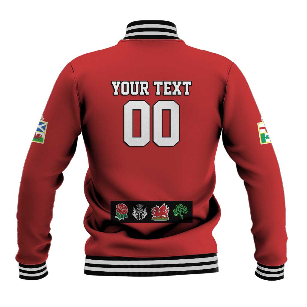 Custom British Lions Baseball Jacket Combination of England Irish Scottish Welsh