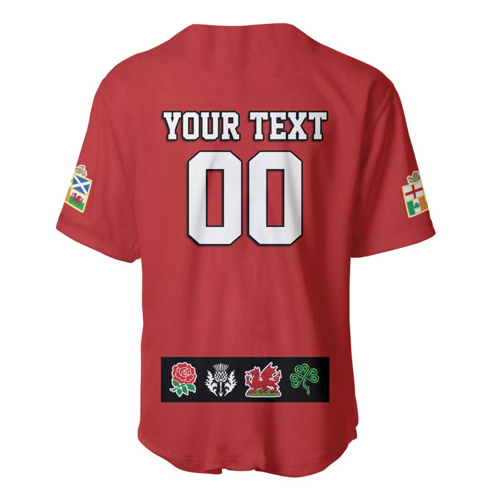 Custom British Lions Baseball Jersey Combination of England Irish Scottish Welsh