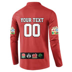 Custom British Lions Button Sweatshirt Combination of England Irish Scottish Welsh