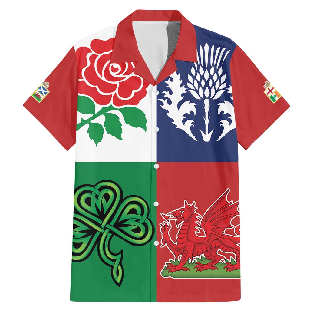 Custom British Lions Family Matching Mermaid Dress and Hawaiian Shirt Combination of England Irish Scottish Welsh