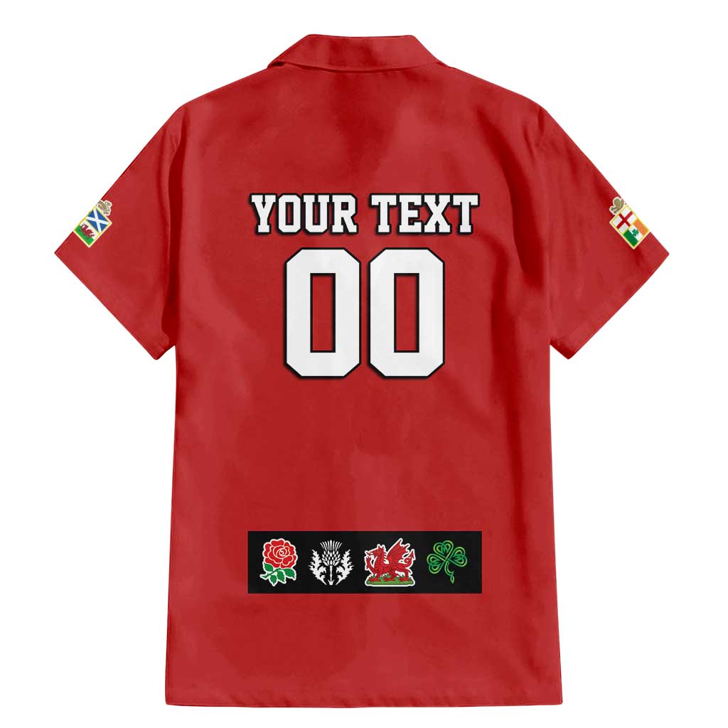 Custom British Lions Family Matching Mermaid Dress and Hawaiian Shirt Combination of England Irish Scottish Welsh