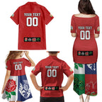 Custom British Lions Family Matching Puletasi and Hawaiian Shirt Combination of England Irish Scottish Welsh