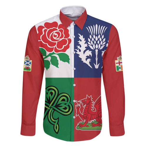Custom British Lions Family Matching Summer Maxi Dress and Hawaiian Shirt Combination of England Irish Scottish Welsh