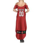 Custom British Lions Family Matching Summer Maxi Dress and Hawaiian Shirt Combination of England Irish Scottish Welsh