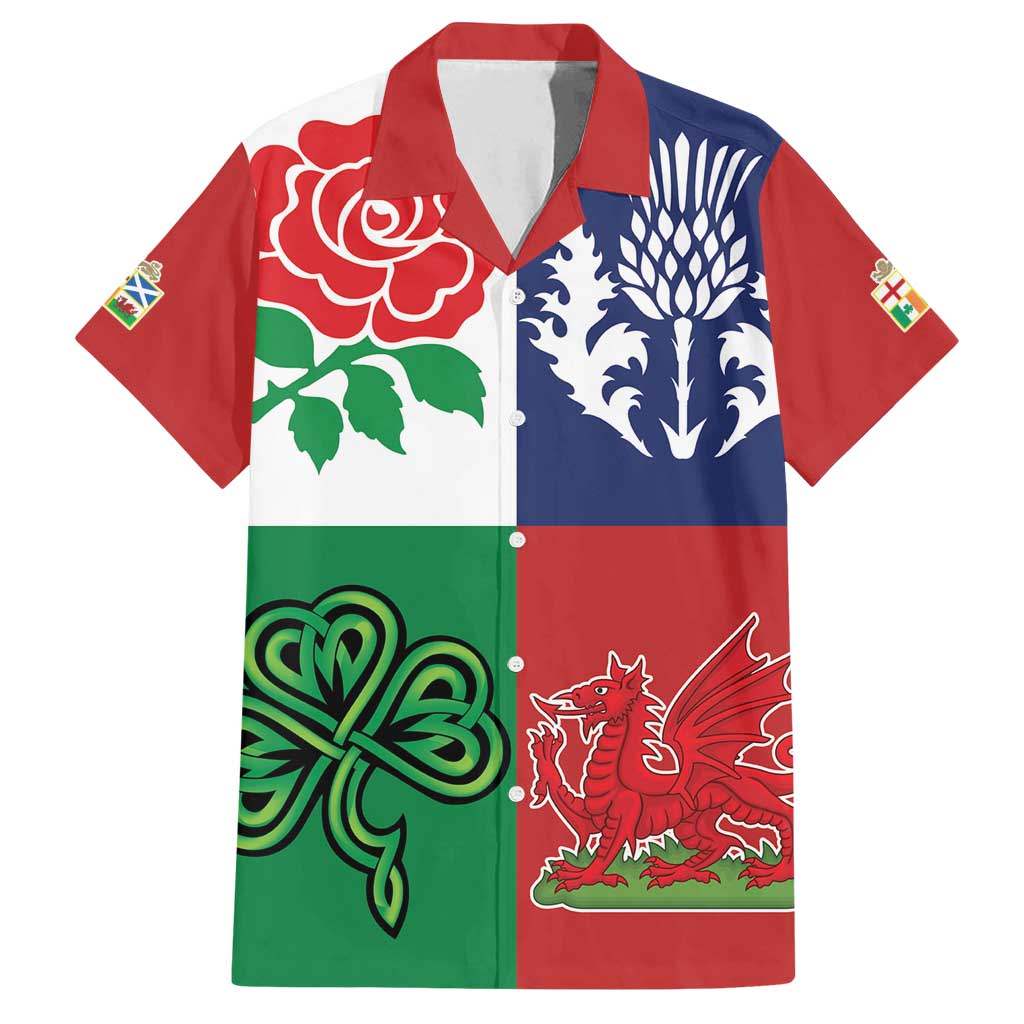 Custom British Lions Family Matching Tank Maxi Dress and Hawaiian Shirt Combination of England Irish Scottish Welsh