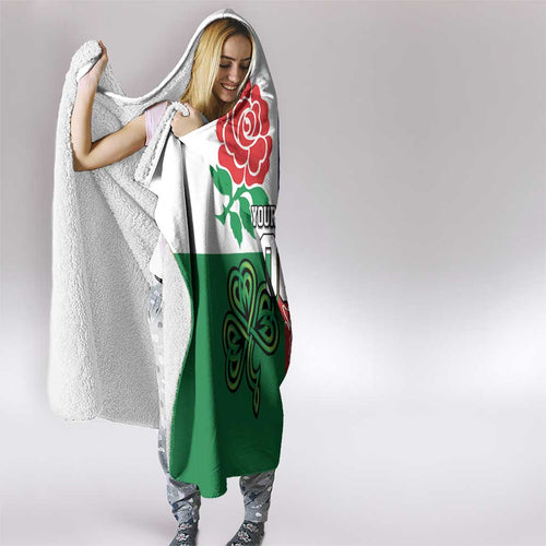 Custom British Lions Hooded Blanket Combination of England Irish Scottish Welsh