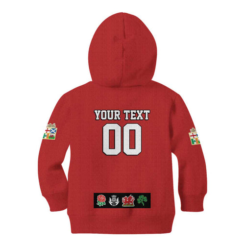 Custom British Lions Kid Hoodie Combination of England Irish Scottish Welsh