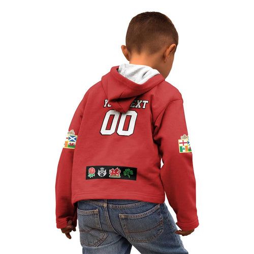 Custom British Lions Kid Hoodie Combination of England Irish Scottish Welsh