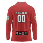 Custom British Lions Long Sleeve Polo Shirt Combination of England Irish Scottish Welsh