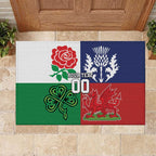 Custom British Lions Rubber Doormat Combination of England Irish Scottish Welsh