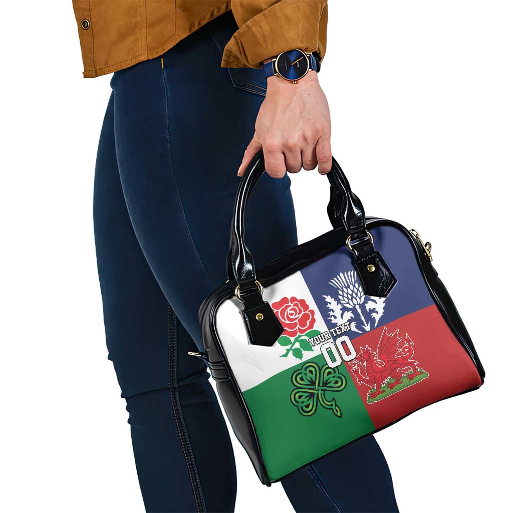 Custom British Lions Shoulder Handbag Combination of England Irish Scottish Welsh