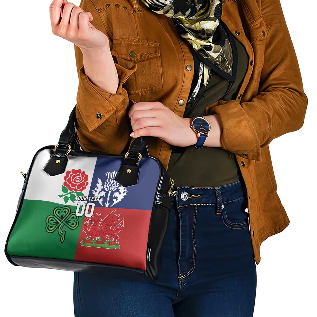 Custom British Lions Shoulder Handbag Combination of England Irish Scottish Welsh