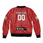 Custom British Lions Sleeve Zip Bomber Jacket Combination of England Irish Scottish Welsh