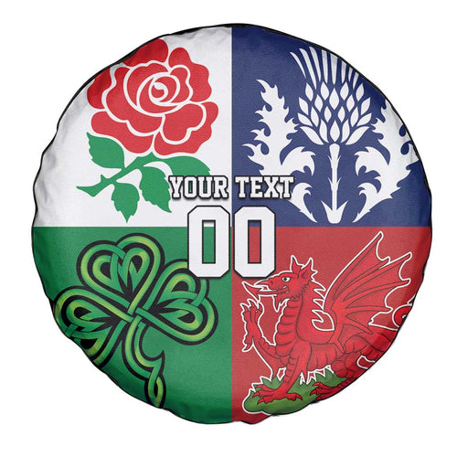 Custom British Lions Spare Tire Cover Combination of England Irish Scottish Welsh
