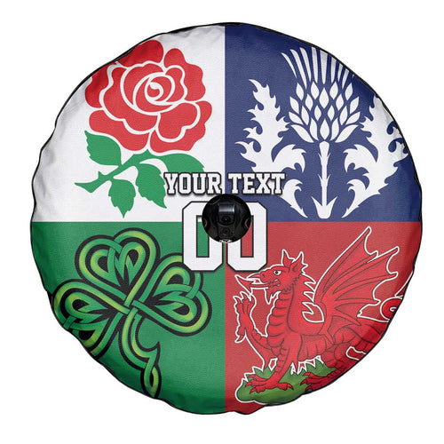 Custom British Lions Spare Tire Cover Combination of England Irish Scottish Welsh