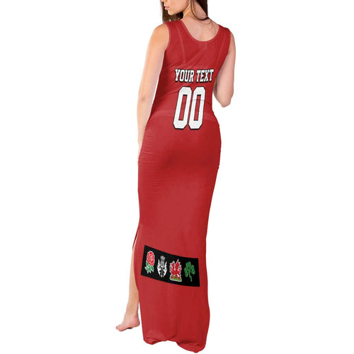 Custom British Lions Tank Maxi Dress Combination of England Irish Scottish Welsh