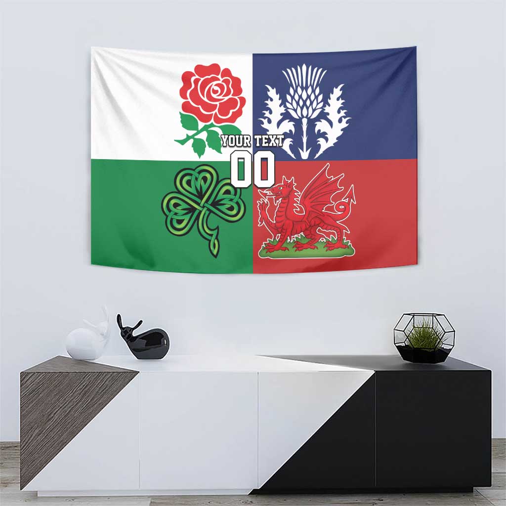 Custom British Lions Tapestry Combination of England Irish Scottish Welsh