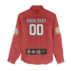 Custom British Lions Women Casual Shirt Combination of England Irish Scottish Welsh