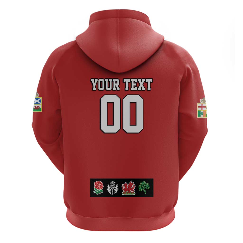 Custom British Lions Zip Hoodie Combination of England Irish Scottish Welsh