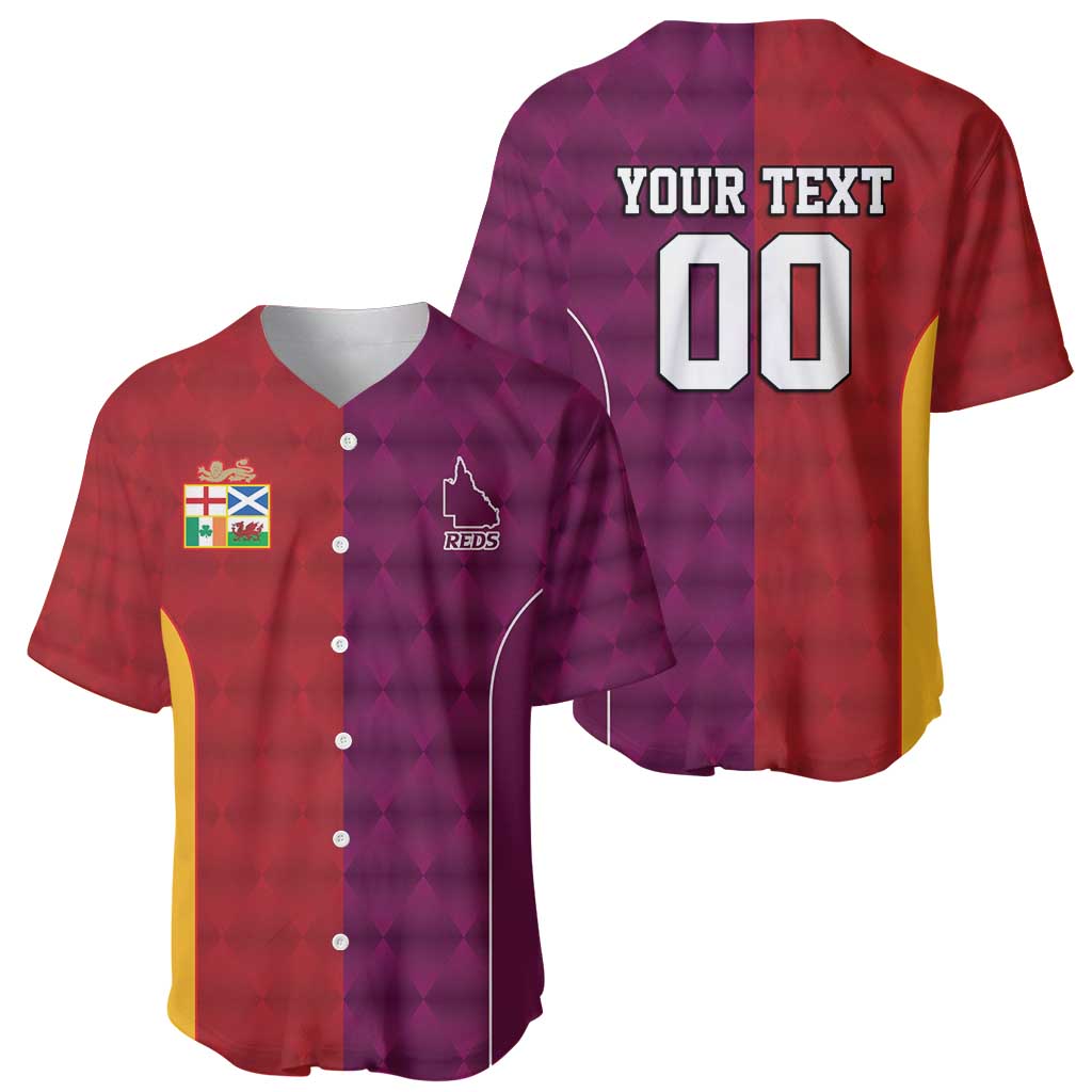 Custom British Lions Australia Queensland Baseball Jersey Sporty Style