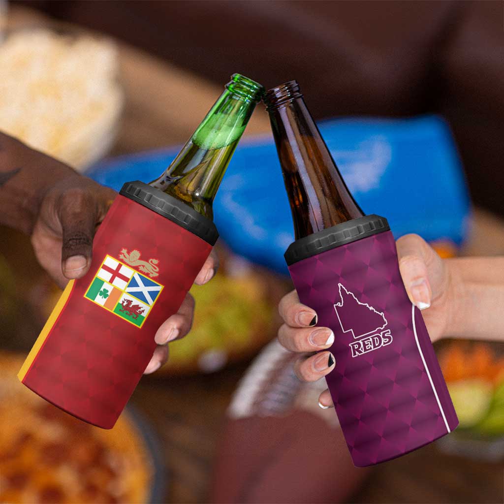 Custom British Lions Australia Queensland 4 in 1 Can Cooler Tumbler Sporty Style