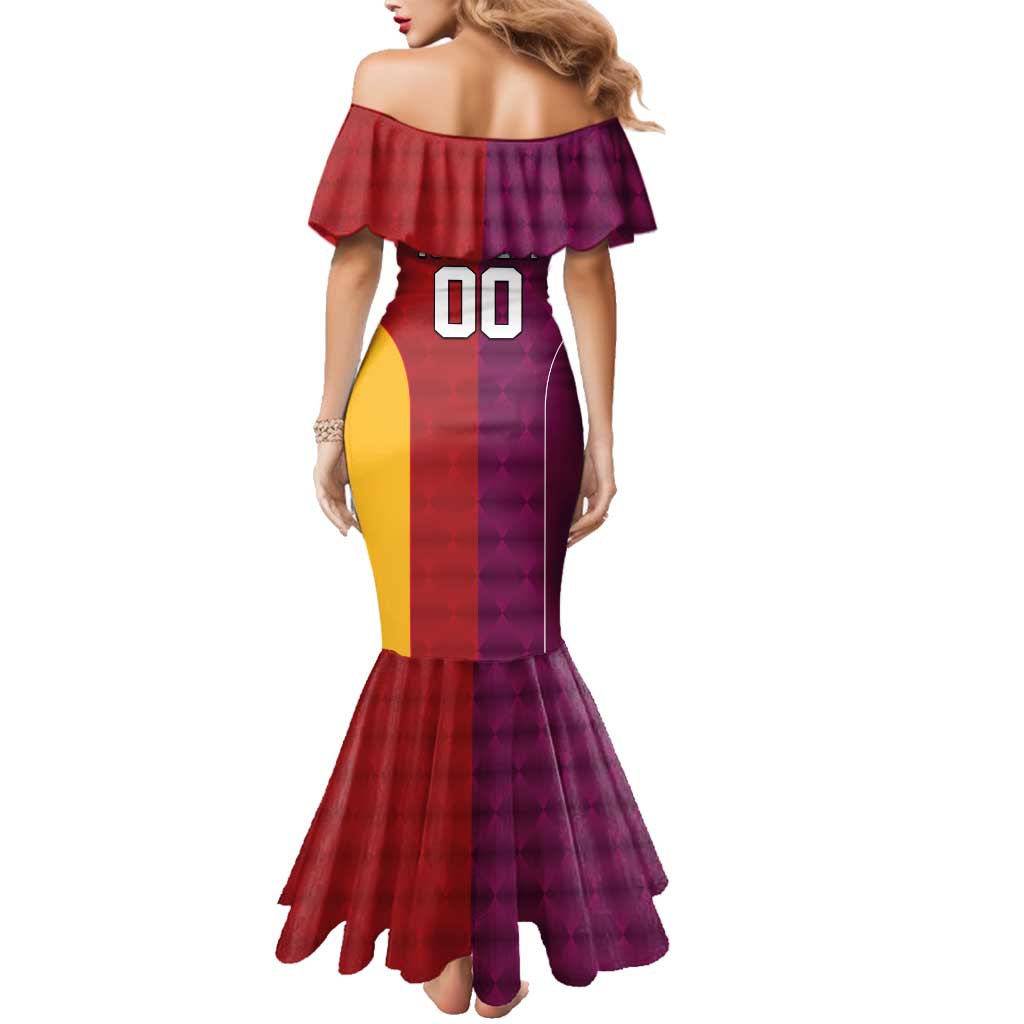 Custom British Lions Australia Queensland Family Matching Mermaid Dress and Hawaiian Shirt Sporty Style