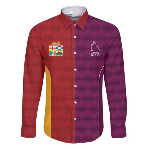 Custom British Lions Australia Queensland Family Matching Short Sleeve Bodycon Dress and Hawaiian Shirt Sporty Style
