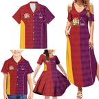 Custom British Lions Australia Queensland Family Matching Summer Maxi Dress and Hawaiian Shirt Sporty Style