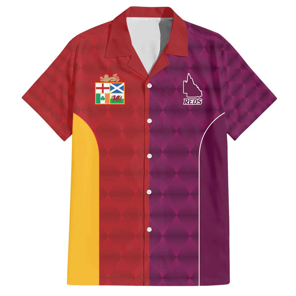 Custom British Lions Australia Queensland Hawaiian Shirt Sporty Style