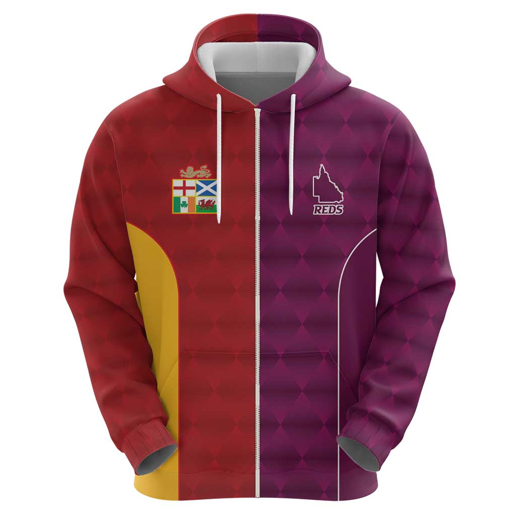 Custom British Lions Australia Queensland Hoodie Sporty Style
