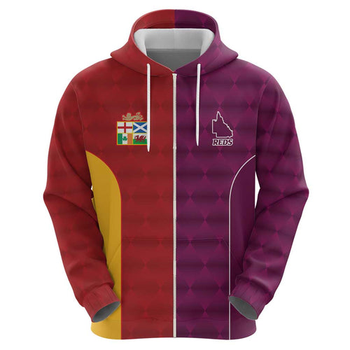 Custom British Lions Australia Queensland Hoodie Sporty Style