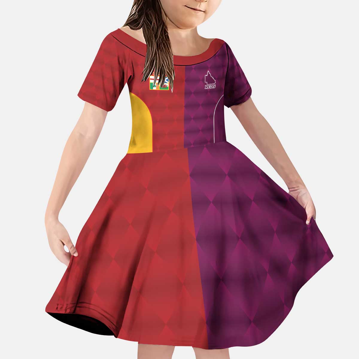 Custom British Lions Australia Queensland Kid Short Sleeve Dress Sporty Style