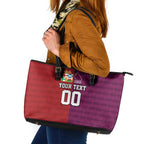 Custom British Lions Australia Queensland Leather Tote Bag Sporty Style