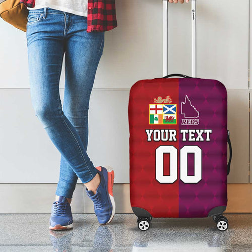 Custom British Lions Australia Queensland Luggage Cover Sporty Style