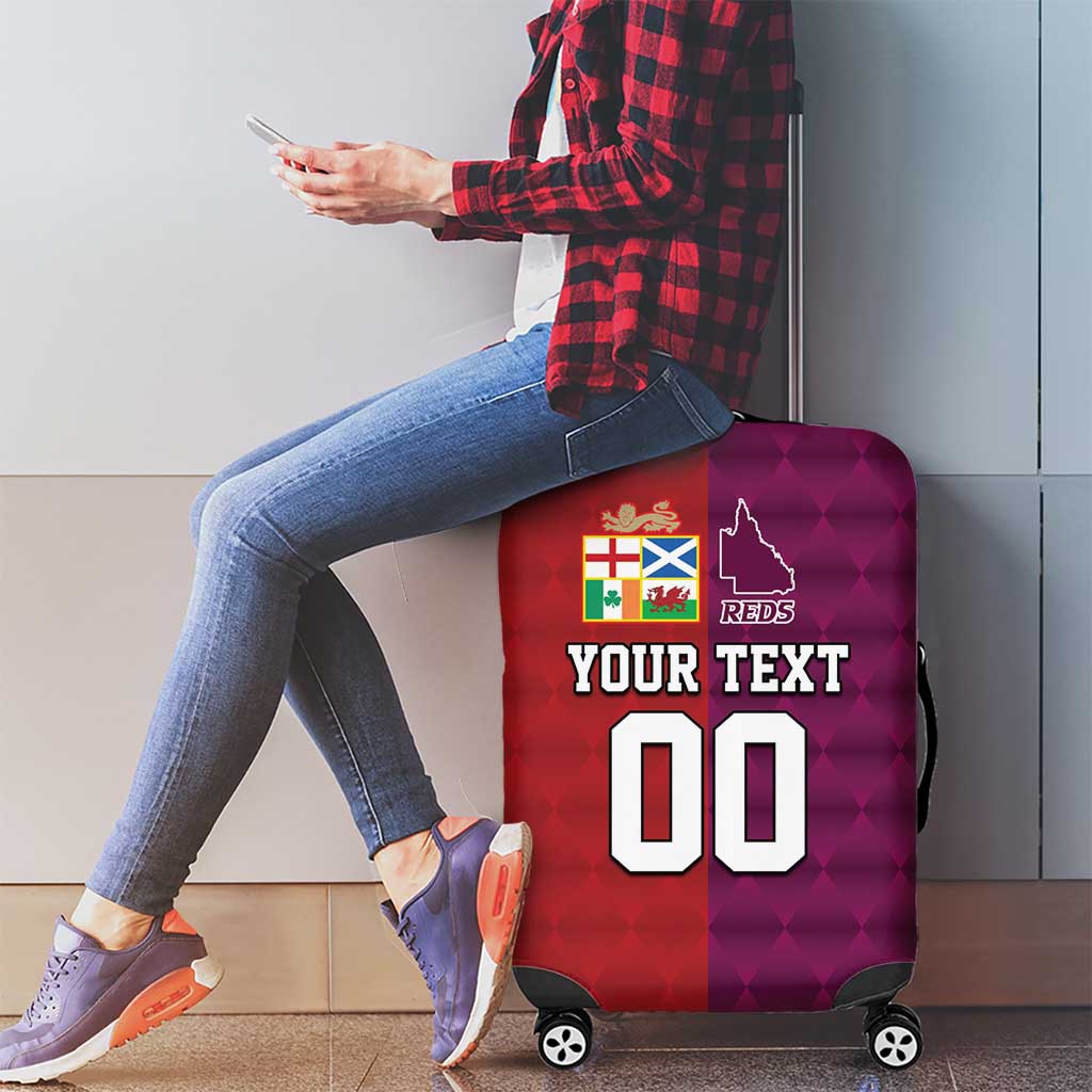 Custom British Lions Australia Queensland Luggage Cover Sporty Style