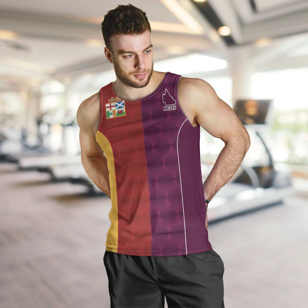 Custom British Lions Australia Queensland Men Tank Top Sporty Style