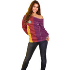 Custom British Lions Australia Queensland Off Shoulder Sweater Sporty Style