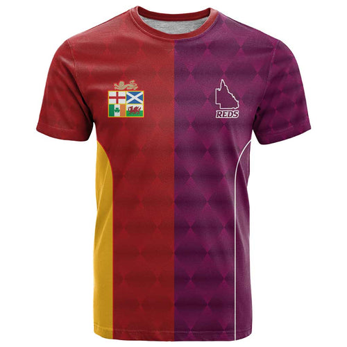 Custom British Lions Australia Queensland T Shirt Sporty Style