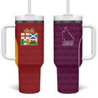 Custom British Lions Australia Queensland Tumbler With Handle Sporty Style