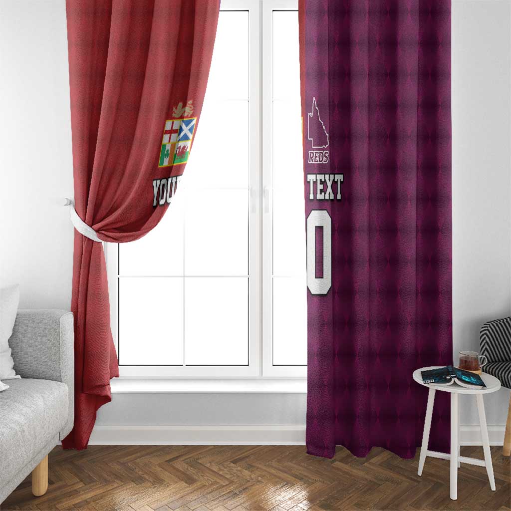 Custom British Lions Australia Queensland Window Curtain Sporty Style