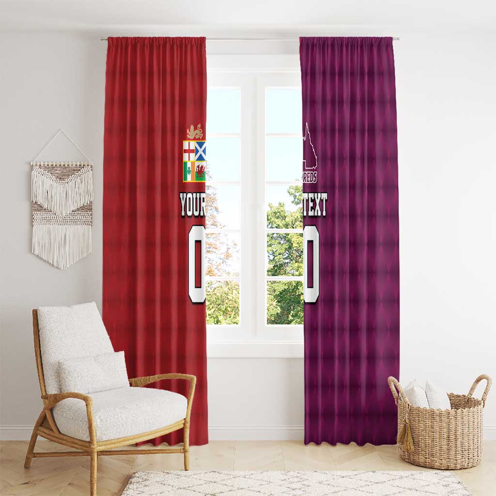 Custom British Lions Australia Queensland Window Curtain Sporty Style